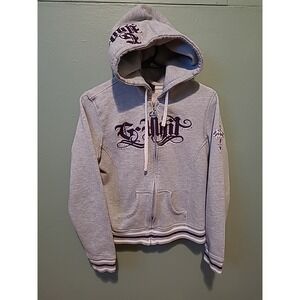 G-Unit Y2K Vintage Jeweled Zip Up Hoodie Women's Large‎ READ